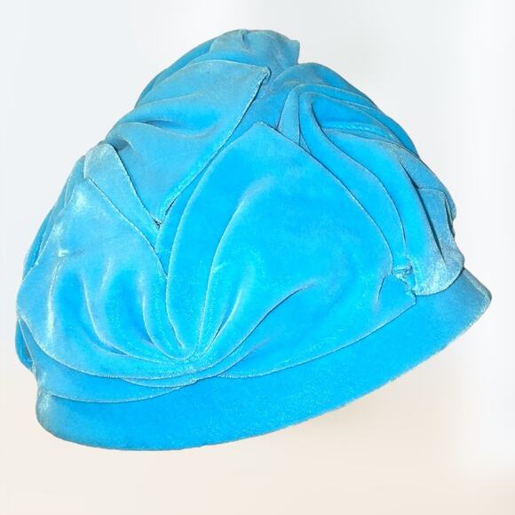 Vintage Teal Marche Exclusive hat circa 1960s EUC - Picture 1 of 4
